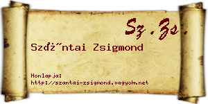 Szántai Zsigmond névjegykártya