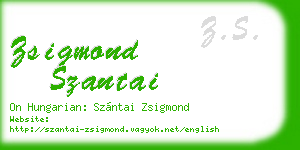 zsigmond szantai business card