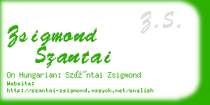 zsigmond szantai business card